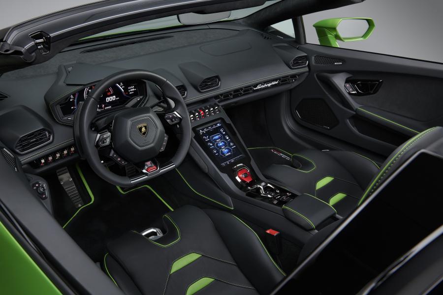Интерьер Lamborghini Huracan EVO Spyder (LB724) 2019 года  (WW) (фото 27 из 40)